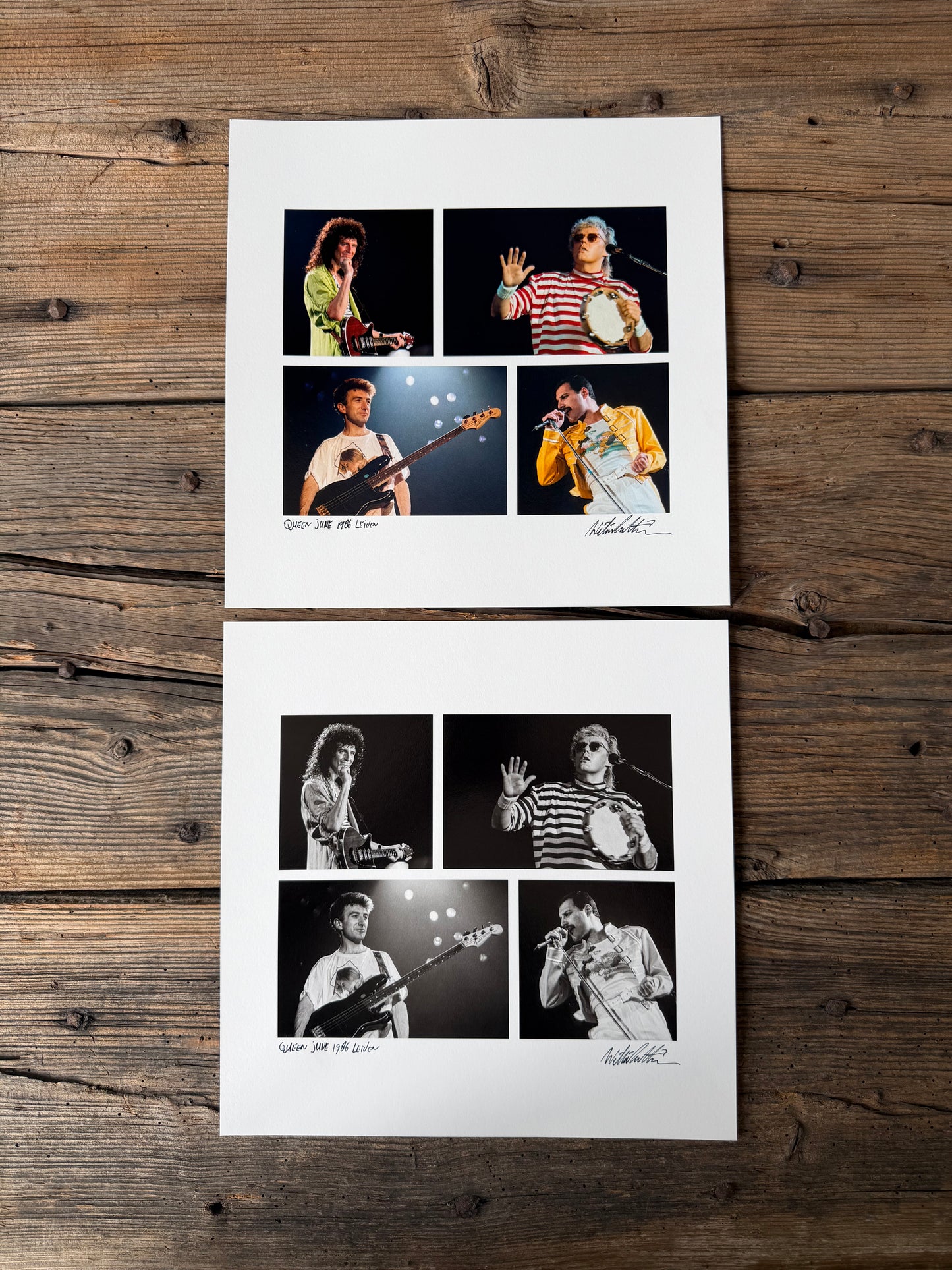 Art Print Queen 40th anniversary 30 x 30 cm ZwartWit